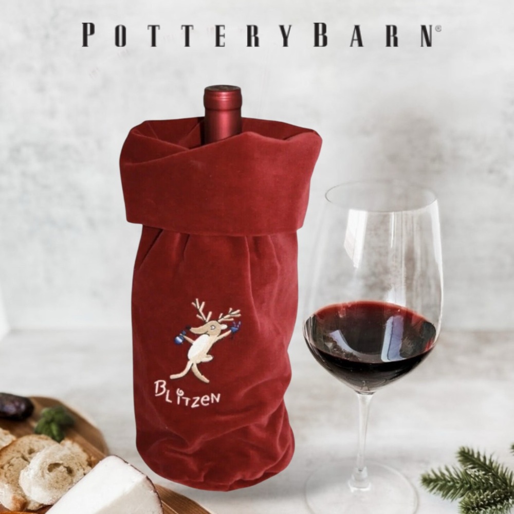 Pottery Barn Reindeer- Blitzen Wine Bottle Bag